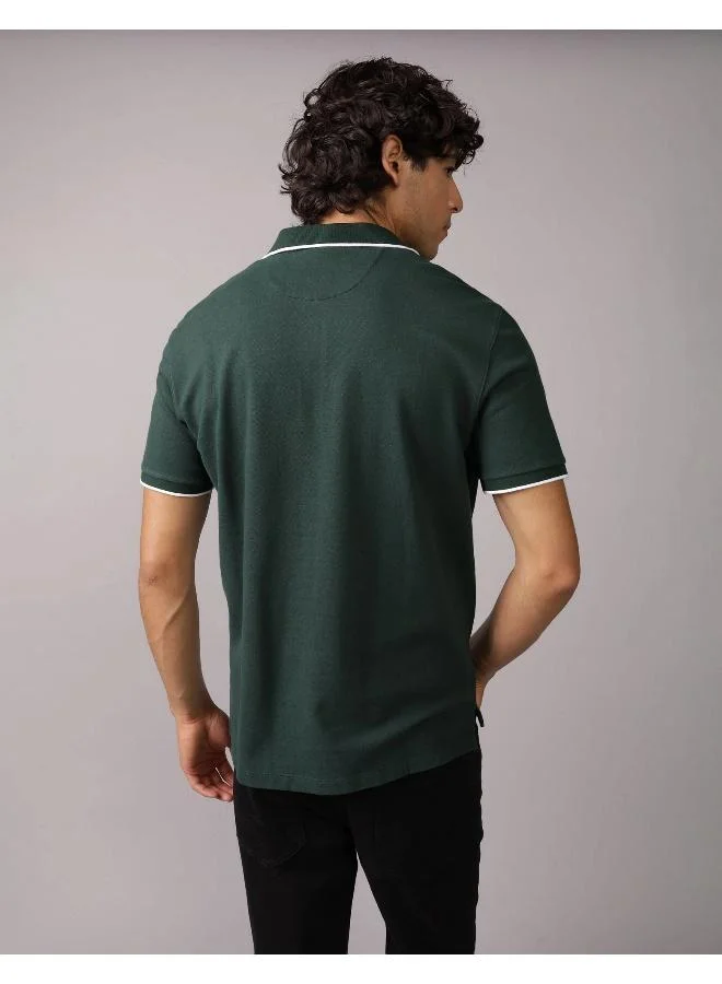 American Eagle Novelty Tipped Polo