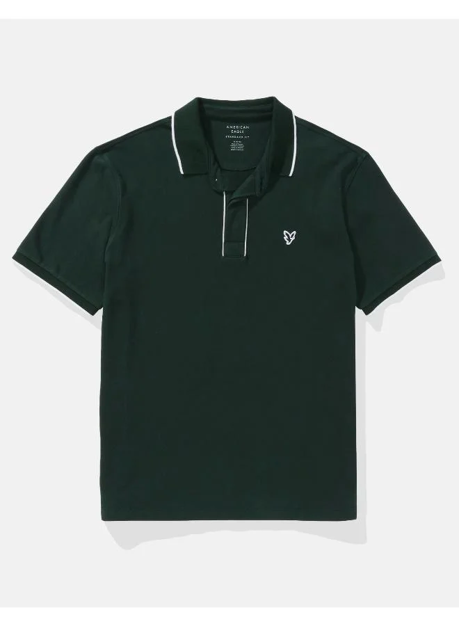 American Eagle Novelty Tipped Polo