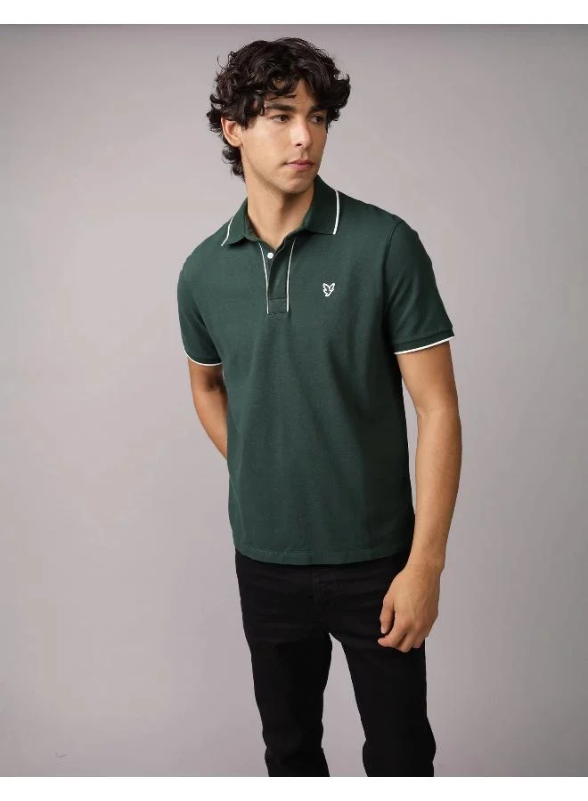 American Eagle Novelty Tipped Polo