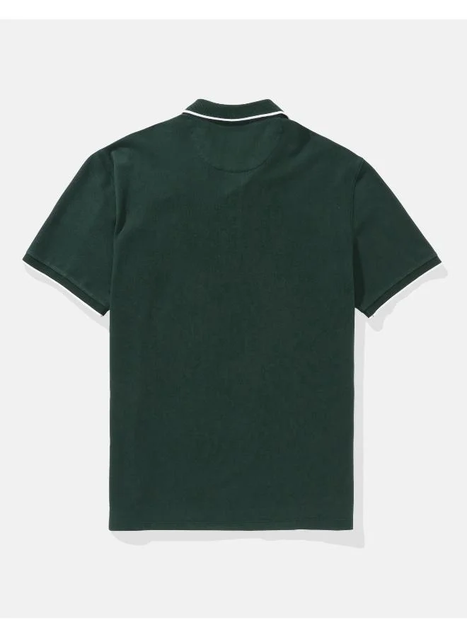 American Eagle Novelty Tipped Polo