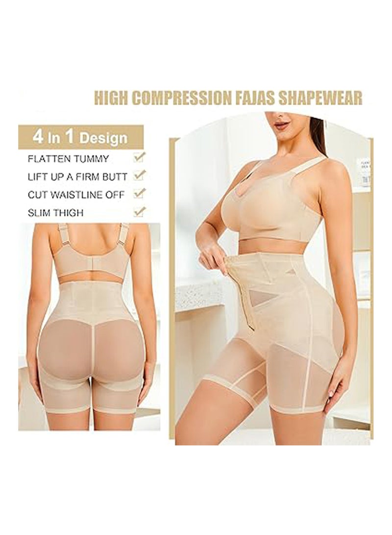 High Waisted Tummy Control Shapewear for Women, Butt Lifting Fajas Colombianas, Adjustable Waist Trainer, Slimming Shorts for Tummy and Thighs (Size M) - Image 3