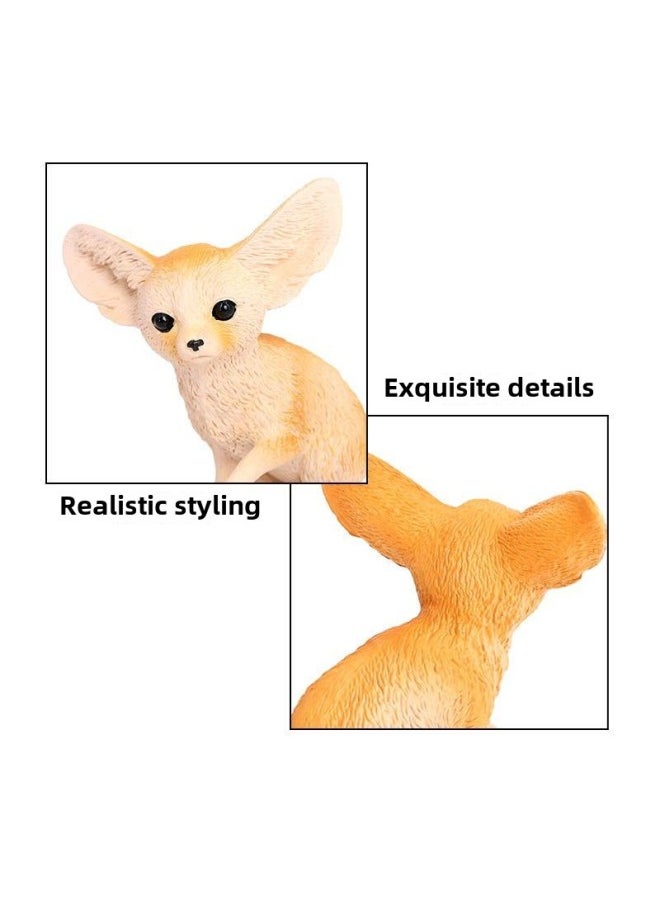 Simulation Animal Model Auricular Fox Wild Animal Plastic Model Big Ear Small Fox Children's Cognitive Toy Ornaments-Color:PL127-2872 Auricular Fox  - Image 5
