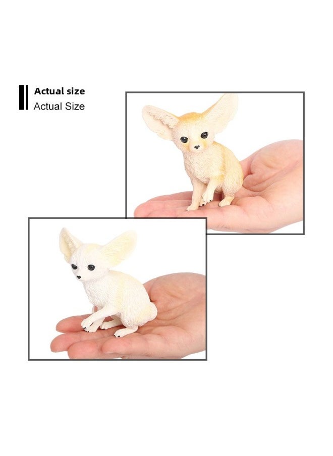 Simulation Animal Model Auricular Fox Wild Animal Plastic Model Big Ear Small Fox Children's Cognitive Toy Ornaments-Color:PL127-2872 Auricular Fox  - Image 4