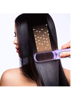 SUPREMIUM 2-in-1 Electric Hair Straightener Comb - Wireless Heating Brush with Negative Ion Technology, Rechargeable USB Mini Straightener for Travel, Fast Heating Hair Styling Tool  - Image 2