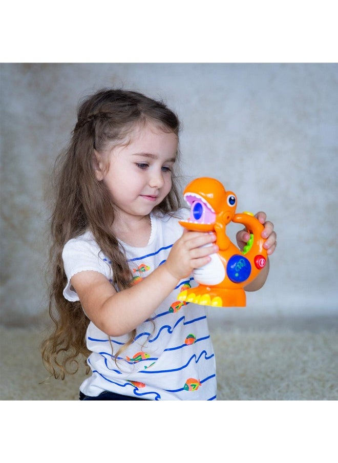 KiddoLab Tikki The Dino - Dinosaur Toy With Voice Changer, Recording, Playback Microphone & Colorful Light For Toddlers. Children'S Birthday Gift Ages For 2,3,4 Years Old  - Image 2