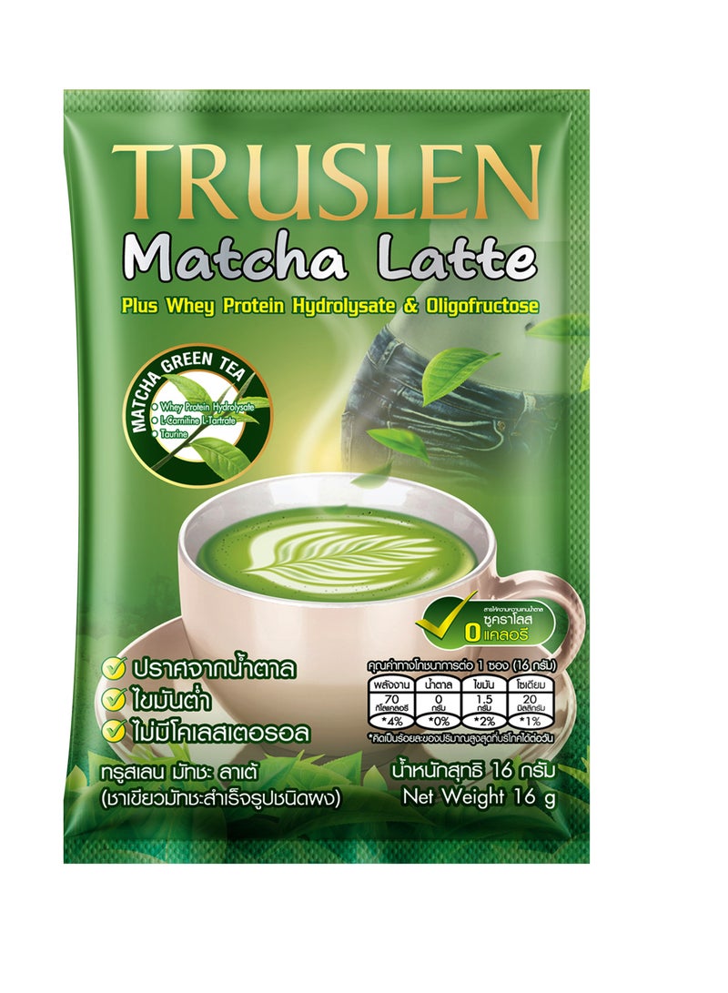 Truslen Sugar-Free Matcha Latte – 160g Box | Whey Protein + L-Carnitine | Healthy Weight Loss Drink & Slimming Matcha Latte