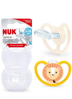NUK NUK Space Orthodontic Silicone Soother Lion Pack Of 2  - Image 2