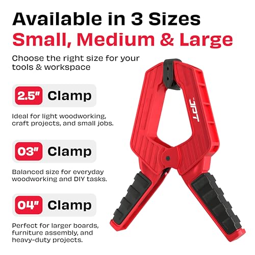 JPT Ultra Heavy Duty 6.5” Wood Spring Clamp – 150N Strong Grip with Bold Steel Spring | 2.5” Clamping Capacity | High-Strength ABS for Carpentry, DIY & Workshop Use - Image 5
