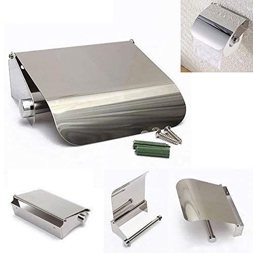 Mawson High Grade 304 Anti Rrust Stainless Steel Toilet Paper Holder with Easy Refill Feature Standard Silver - Image 1