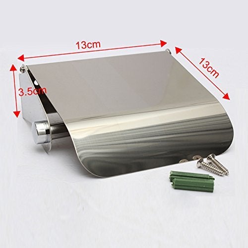 Mawson High Grade 304 Anti Rrust Stainless Steel Toilet Paper Holder with Easy Refill Feature Standard Silver - Image 3