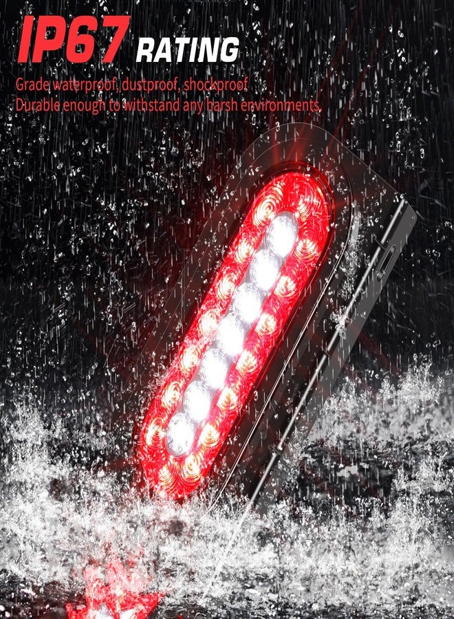 LINKITOM 6” Oval Tail Lights w/Rubber Gaskets & Mounting Bracket for Boat Trailer Truck RV [DOT Certified] [IP67] - Image 4