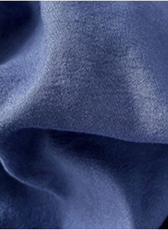 LUNA Home 3 Pieces Fitted Bedsheet Set, Washable Cotton, Blue Color, Various Sizes.  - Image 3