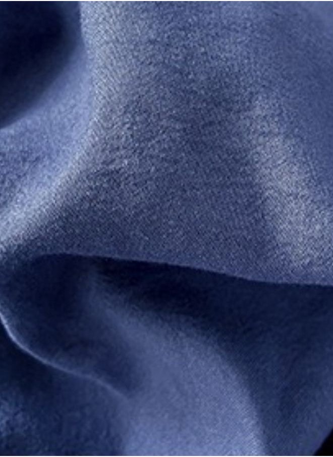 LUNA Home - 3 Pieces Fitted Bedsheet Set, Washable Cotton, Blue Color, Various Sizes. - Image 1
