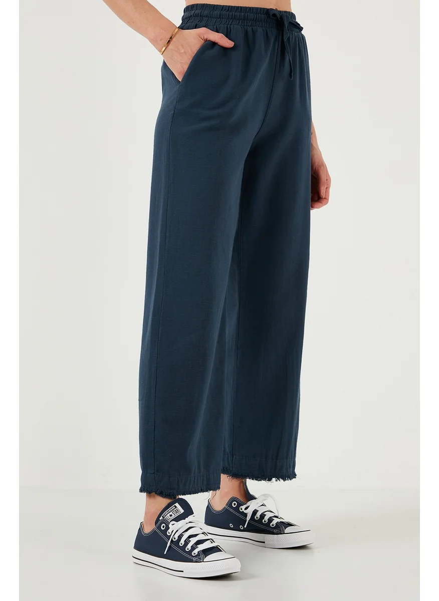 Lela Cotton Relaxed Fit High Waist Wide Leg Pants Women's Trousers 668yp5275