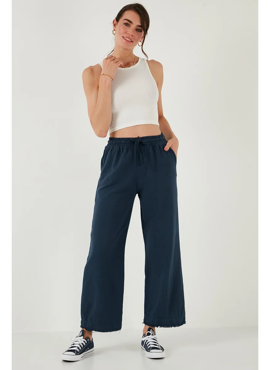 Lela Cotton Relaxed Fit High Waist Wide Leg Pants Women's Trousers 668yp5275