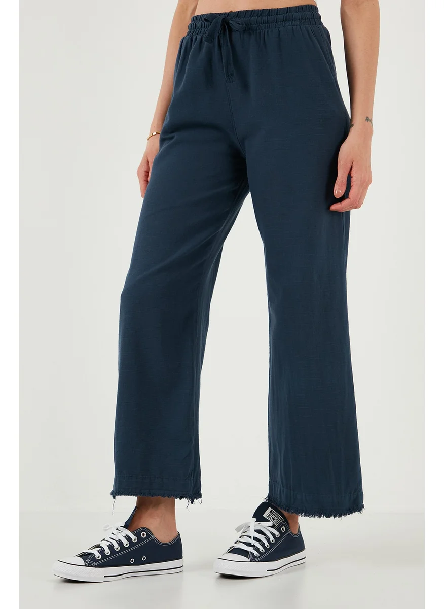Lela Cotton Relaxed Fit High Waist Wide Leg Pants Women's Trousers 668yp5275