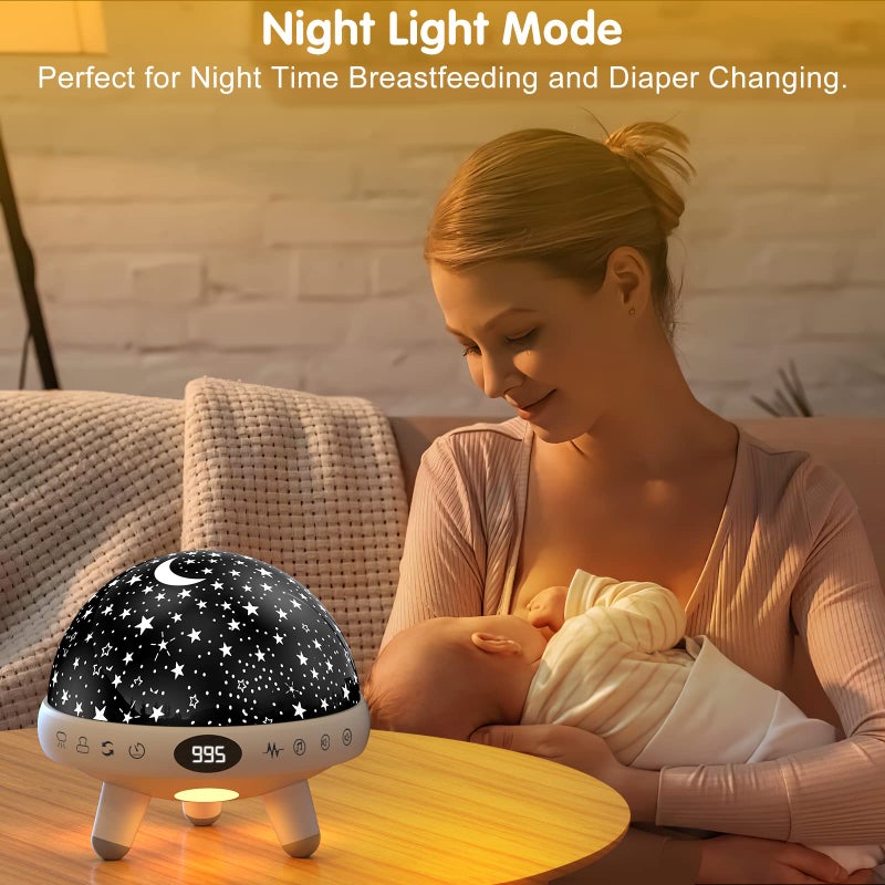 YACHANCE Kids Sound Machine with Night Light Projector,29 Soothing Sounds Baby Night Light Star Projector for Kids Room,White Noise Machine for Baby Sleeping Soother,Nursery Lamp,Kids Bedroom Decor - Image 4