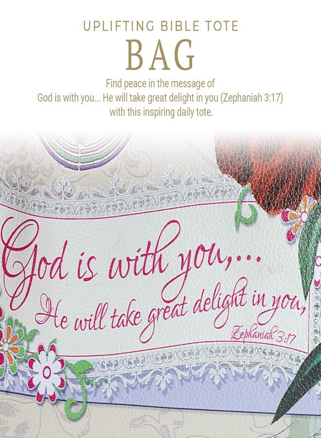 Divinity Boutique Bible Tote Bag For Women - Stylish Vegan Leather Tote Bag For Bible Study - 11” x 12” x 4” - Image 2