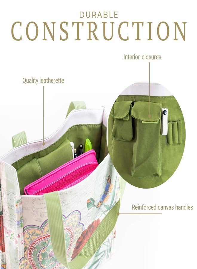 Divinity Boutique Bible Tote Bag For Women - Stylish Vegan Leather Tote Bag For Bible Study - 11” x 12” x 4” - Image 4