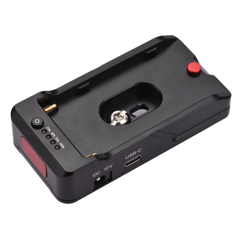 NP-F Battery Charger: Black Metal Adapter Plate - Type-C Bi-Directional Charging Interface DC12V & DC7.4V Outputs for DSLR ILDC BMPCC Cameras Mobile Phones Camera Cages - Image 4