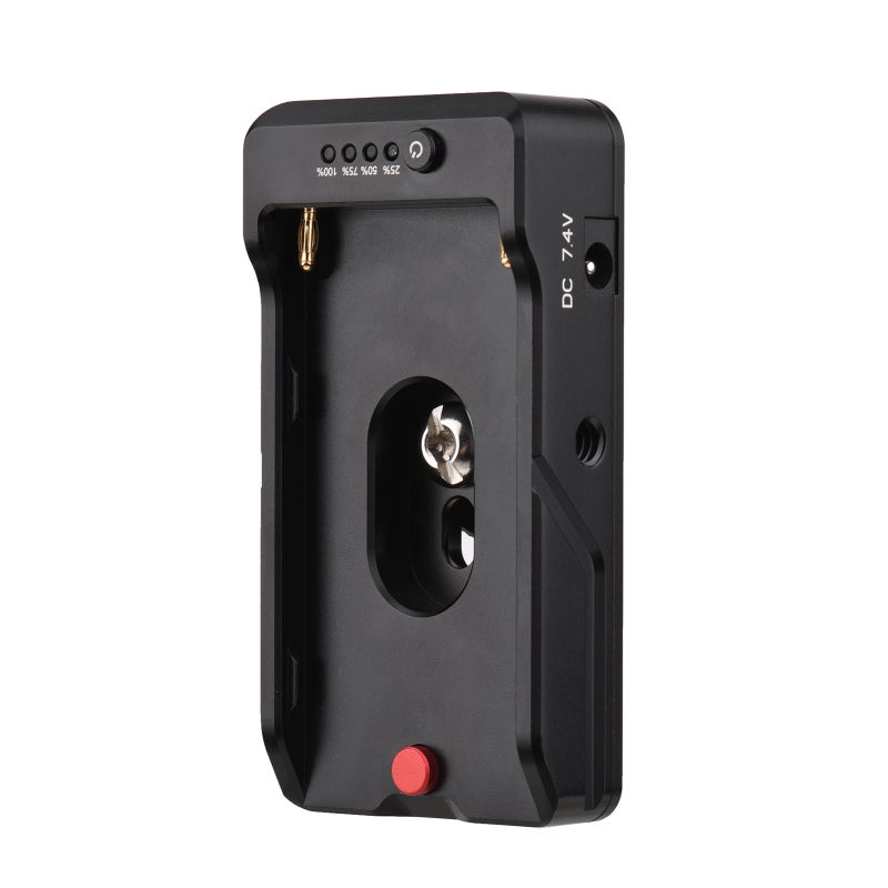 NP-F Battery Charger: Black Metal Adapter Plate - Type-C Bi-Directional Charging Interface DC12V & DC7.4V Outputs for DSLR ILDC BMPCC Cameras Mobile Phones Camera Cages - Image 1