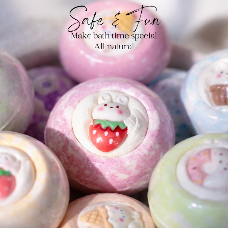 EvolutionUSA 12pc Bloom Bath Bombs with Toys, Adorable Girl Bath Bomb Set, Bubbly Kids Bathbombs, Fizzy Bath Ball, Kids Bath Bombs for Girls, Childrens Bath Bomb Set Easter, Birthday Gift - Image 4