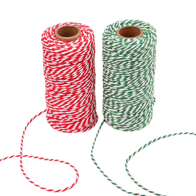 Sunmns Christmas Twine Cotton String Rope Cord for Gift Wrapping, Arts Crafts, 656 Feet (Multicolor A) - Image 2