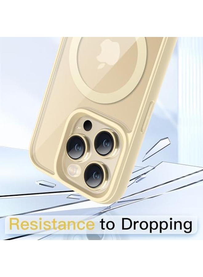 Jetech Magnetic Case For Iphone 13 Pro 6.1 Inch Compatible With Magsafe Shockproof Phone Bumper Cover Solid Color Matte Tpu Frame Anti Scratch Clear Back Beige - Image 5