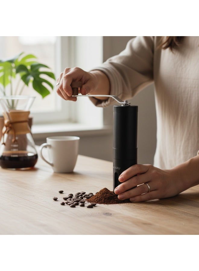 ميبرو مطحنة حبوب القهوة اليدوية اسود Standard مطحنة قهوة محمولة ,مطحنة قهوة للمنزل محمولة للسفر مريحة - Image 5