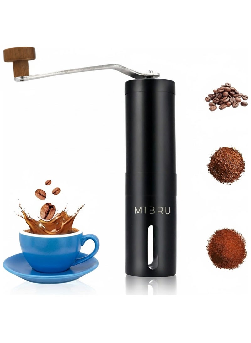 ميبرو مطحنة حبوب القهوة اليدوية اسود Standard مطحنة قهوة محمولة ,مطحنة قهوة للمنزل محمولة للسفر مريحة - Image 1