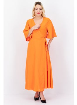 French Connection Women Plain Maxi Dress, Orange  - Image 1