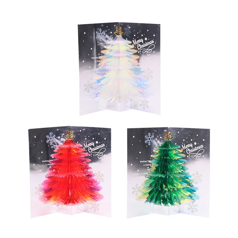 Christmas Greeting Cards, Sparkling Christmas Trees, Holiday Gifts For Friends, Blessing Messages, Three-Dimensional Cards, - Image 4