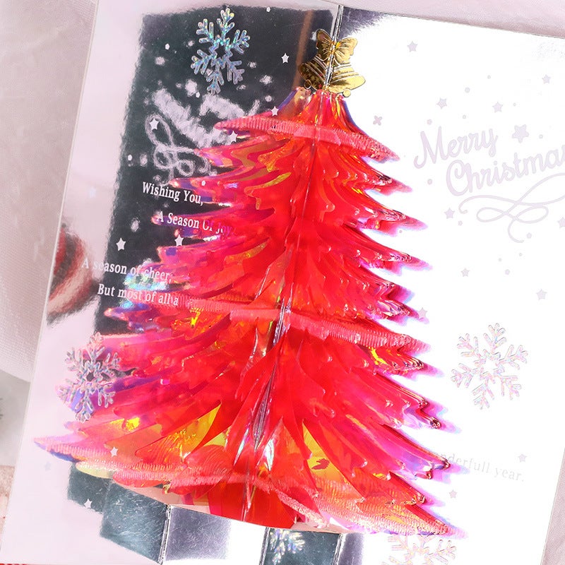 Christmas Greeting Cards, Sparkling Christmas Trees, Holiday Gifts For Friends, Blessing Messages, Three-Dimensional Cards, - Image 5