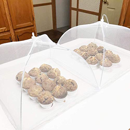 TOUGS 4 Pack Pop-Up Mesh Food Covers, 17 Inches Umbrella-Style Folding Mesh Food Cover Picnic Dome, Food Protector Tent Keep Out Flies, Bugs, Mosquitoes - Image 5