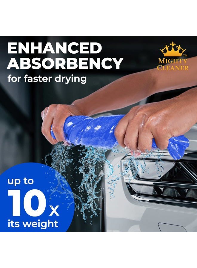Mighty Cleaner Premium Shammy Cloth for Car Drying - 26”x17” - Super Absorbent Chamois Towel for Car - Scratch-Free, Reusable & Soft - Image 2