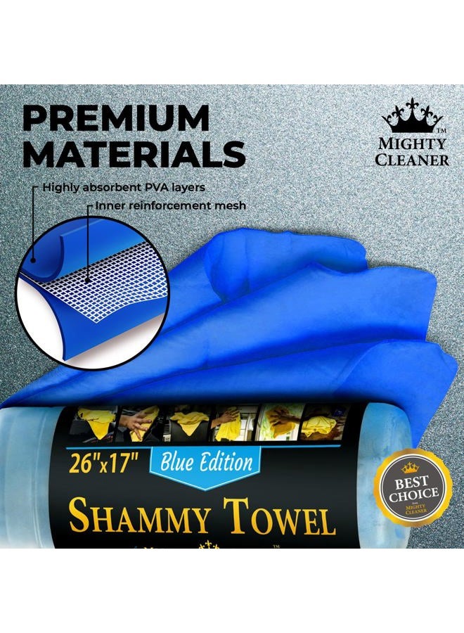 Mighty Cleaner Premium Shammy Cloth for Car Drying - 26”x17” - Super Absorbent Chamois Towel for Car - Scratch-Free, Reusable & Soft - Image 4