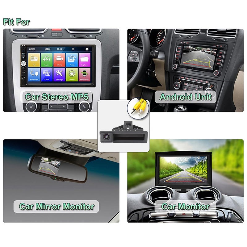 GreenYi AHD 720P Vehicle Backup Camera for BMW E82 E88 E84 E90 E91 E92 E93 E70 E60 E61 E39 3 5 X5 X6, Car Rear View 170 Fisheye Lens IP68 Waterproof Trunk Handle Camera - Image 4