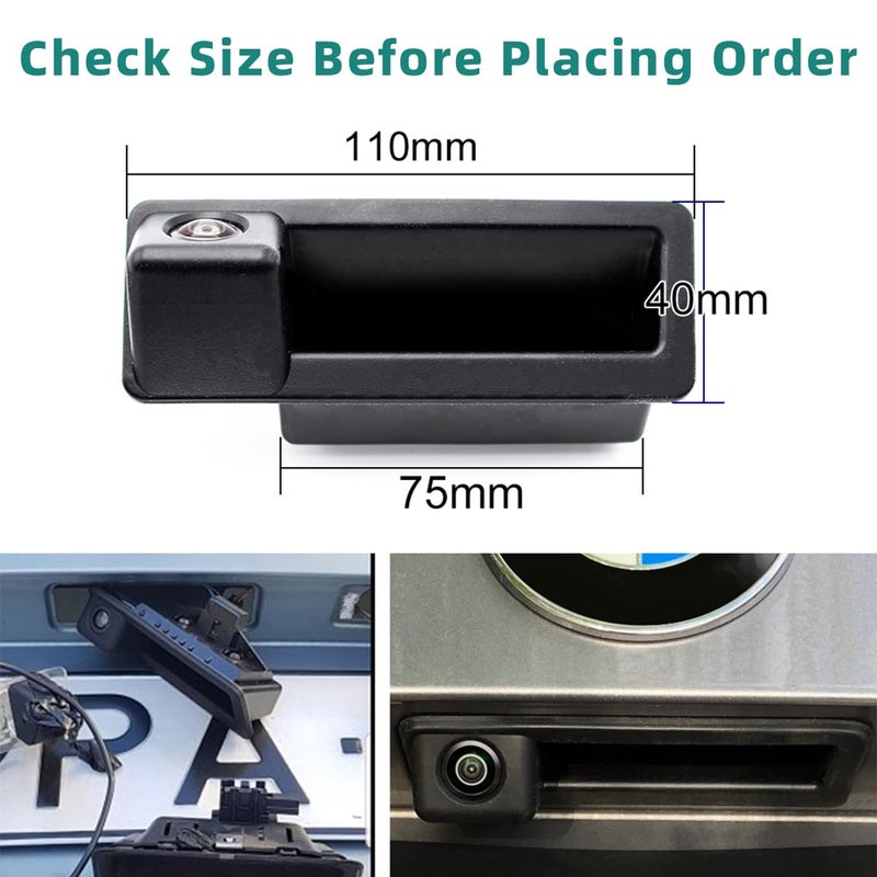 GreenYi AHD 720P Vehicle Backup Camera for BMW E82 E88 E84 E90 E91 E92 E93 E70 E60 E61 E39 3 5 X5 X6, Car Rear View 170 Fisheye Lens IP68 Waterproof Trunk Handle Camera - Image 3