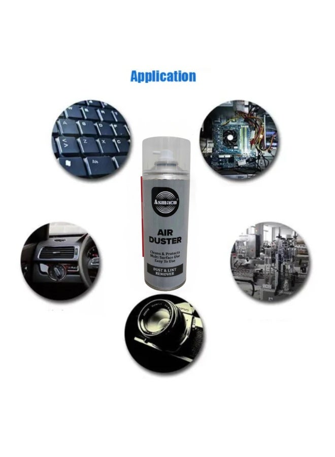 Asmaco Air Duster Spray-4pieces-500ml x 4-Compressed Air Duster – Dust Remover Spray for Computer, Camera, Office & Home Appliances-Can also be used as Chewing Gum Remover-Multi- Purpose Cleaning Spray - Image 3