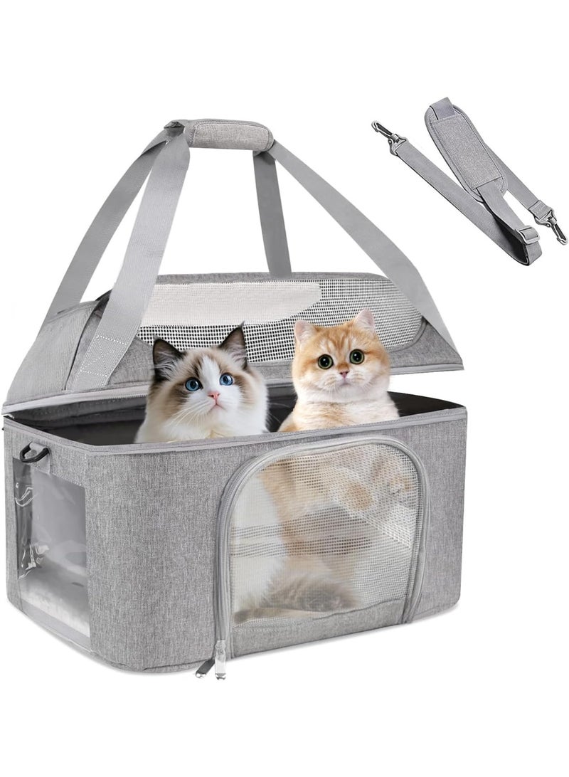 M.A&F's Large Cat Carrier for 2 Cats,Soft Side Pet Carrier for Cats Small Dog Up to 20 lbs,Collapsible Breathable Dog Carrier Bag,Airline Approved Cat Travel Bag,Travels Dog Carriers for Small Dogs Cat - Image 1