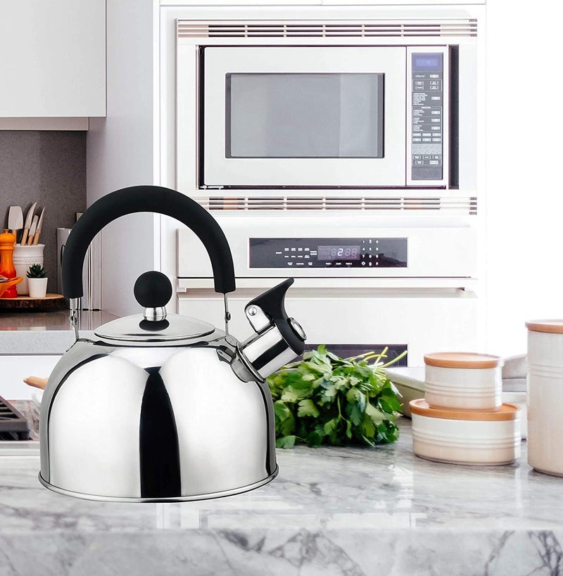 J&V TEXTILES Stainless Steel Whistling Tea Kettle, 2.5-Quart* - Image 2