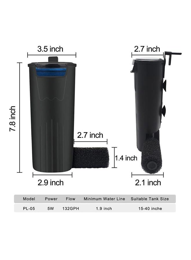 PULACO Aquarium Internal Filter 3 to 20 Gallons, for Turtle Tanks, Reptiles, Amphibians, Frog, Cichlids, Newt or Fish Tank - Image 4
