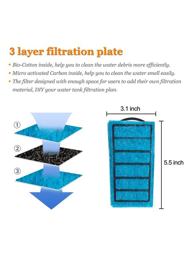PULACO Aquarium Internal Filter 3 to 20 Gallons, for Turtle Tanks, Reptiles, Amphibians, Frog, Cichlids, Newt or Fish Tank - Image 2
