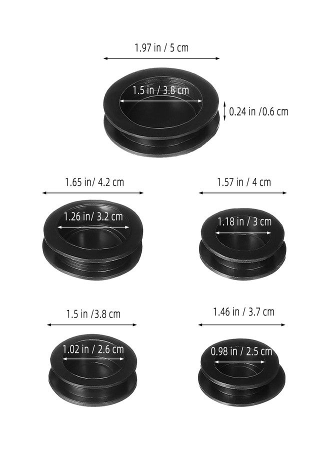 BESTonZON Rubber Round Plug for Piggy Bank Replacement 5 Pieces Black Durable Rubber Stoppers Easy to Insert and Remove 1.49 Inch Diameter Money Banks Seal - Image 3