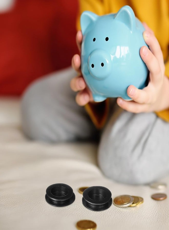 BESTonZON Rubber Round Plug for Piggy Bank Replacement 5 Pieces Black Durable Rubber Stoppers Easy to Insert and Remove 1.49 Inch Diameter Money Banks Seal - Image 4