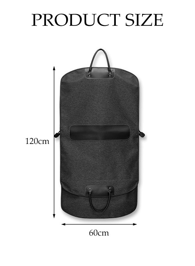 DUNISO Oxford Fabric Garment Bag for Business Travel， Portable Suit Carrier with Handles, Waterproof-Hanging Garment Bags for Coats, Hanging Clothes, Dress - Image 2