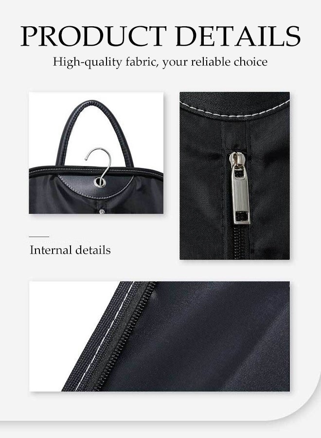 DUNISO Oxford Fabric Garment Bag for Business Travel， Portable Suit Carrier with Handles, Waterproof-Hanging Garment Bags for Coats, Hanging Clothes, Dress - Image 5