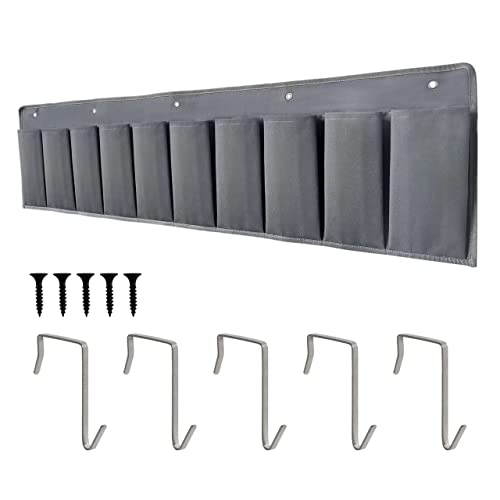 RVZONE RV Shoe Pockets 10 Pockets Heavy Hanging Bedside Storage Organizer with Sturdy Hooks Storage Pockets Hangs on bed for Shoes Toys and Tool Accessories - Image 1