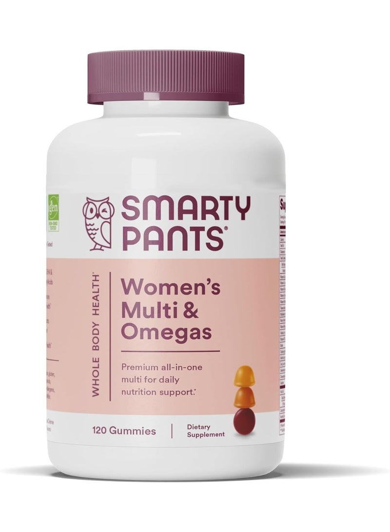 SmartyPants Women's Formula Daily Gummy Vitamins: Gluten Free, Multivitamin & Omega 3 Fish Oil (Dha/Epa), Methyl B12, vitamin D3, Vitamin B6, 120 Count (20 Day Supply) - Packaging May Vary - Image 1