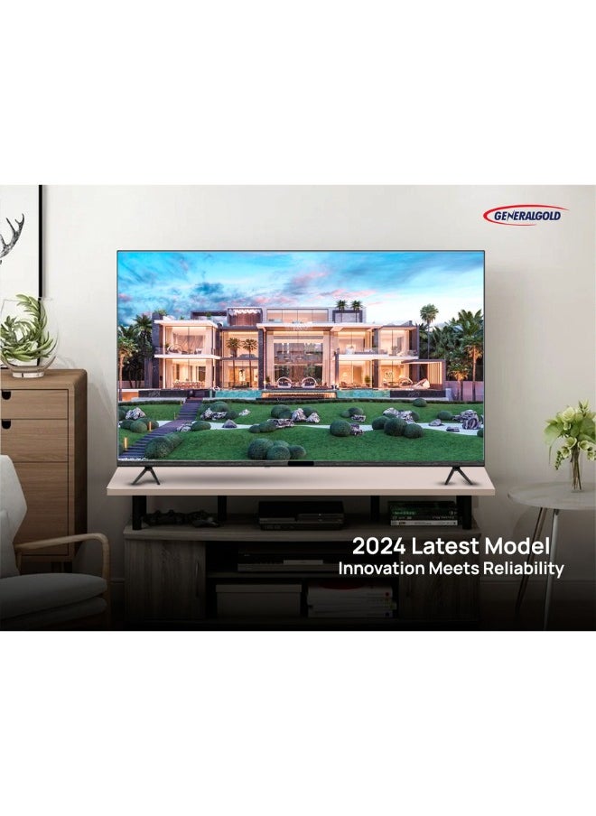 جينيرال جولد - تلفزيون جنرال جولد 70 بوصة سمارت أندرويد موديل 2024 | شاشة LED | ذاكرة داخلية 8 جيجابايت | منفذي USB وثلاثة منافذ HDMI | نتفليكس ويوتيوب وبرايم فيديو وشاهد - Image 1